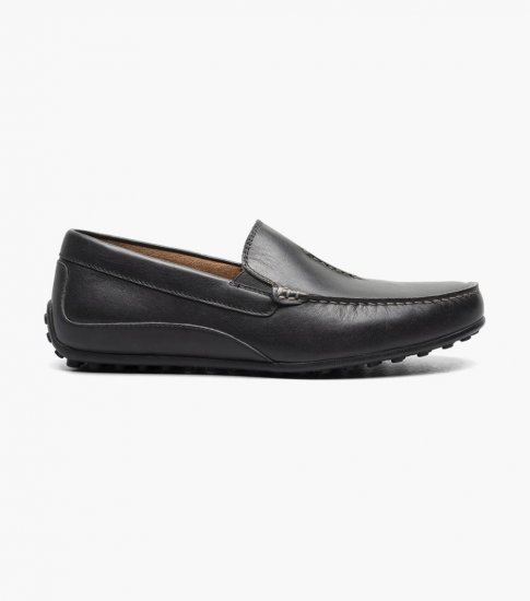 Florsheim Men's Throttle Moc Toe Venetian Loafer - Black - Click Image to Close