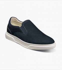 Florsheim Men's Premier Plain Toe Slip On Sneaker - Navy