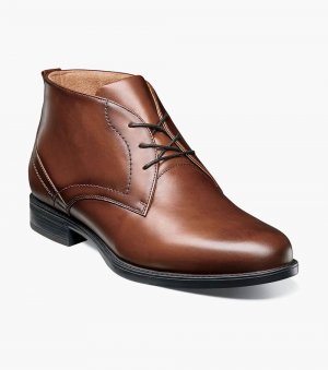 Florsheim Men's Medfield Plain Toe Chukka Boot - Cognac