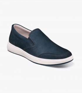 Florsheim Men's Heist Moc Toe Slip On Sneaker - Navy