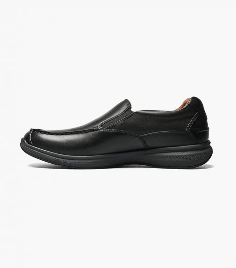 Florsheim Men's Great Lakes Moc Toe Slip On - Black - Click Image to Close