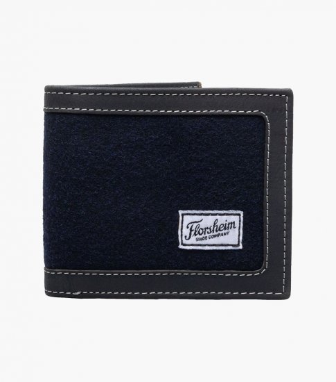 Florsheim Damon Bi-Fold Wallet - Navy - Click Image to Close