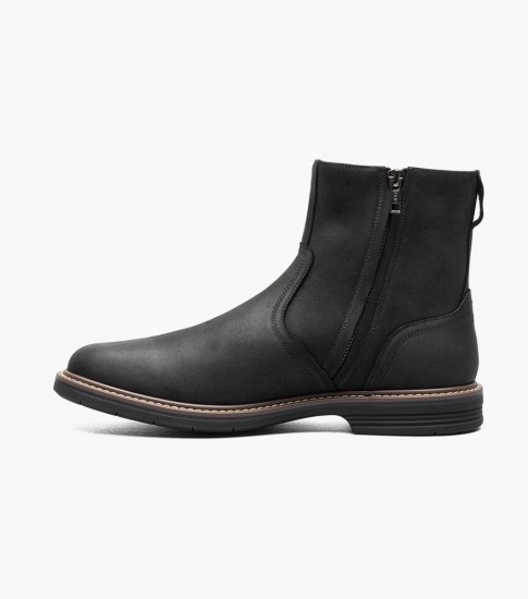 Florsheim Men's Norwalk Plain Toe Side Zip Boot - Black CH - Click Image to Close