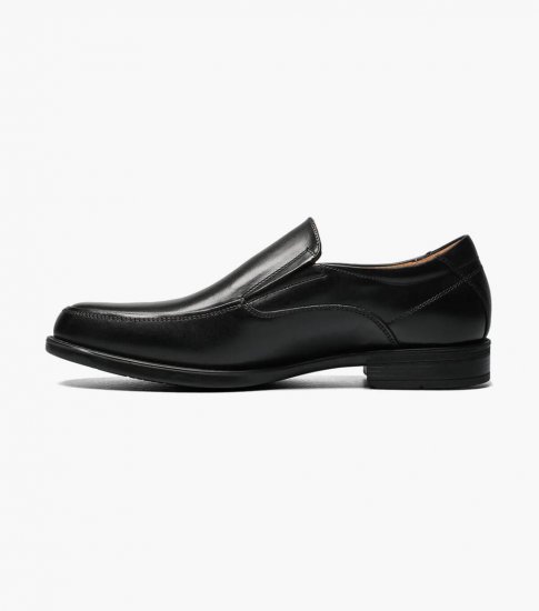 Florsheim Men's Midtown Moc Toe Slip On - Black - Click Image to Close