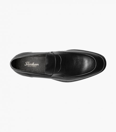 Florsheim Men's Jetson Moc Toe Penny Loafer - Black - Click Image to Close