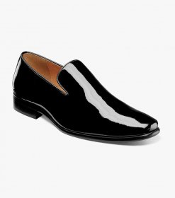 Florsheim Men's Postino Plain Toe Slip On - Black Patent Florsheim Men's Postino Plain Toe Slip On - Black Patent