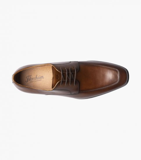 Florsheim Men's Postino Moc Toe Oxford - Cognac - Click Image to Close