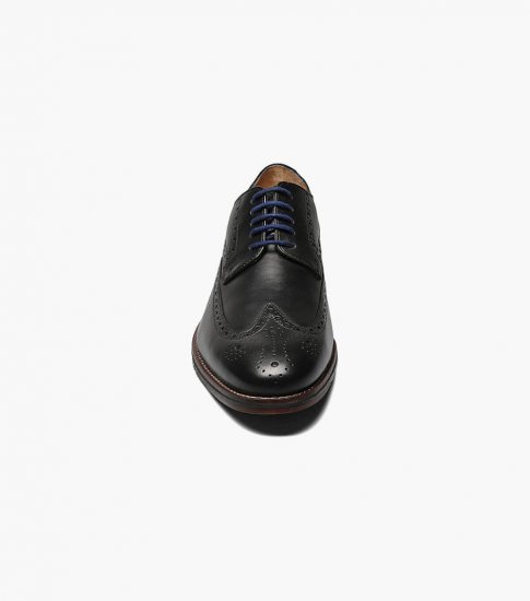 Florsheim Men's Salerno Wingtip Oxford - Black - Click Image to Close