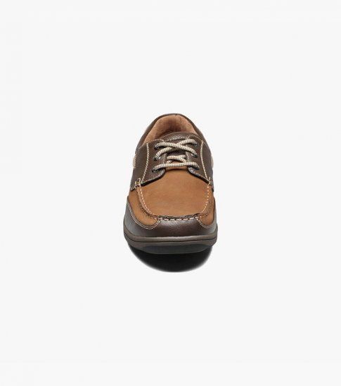 Florsheim Men's Lakeside Moc Toe Oxford - Stone - Click Image to Close