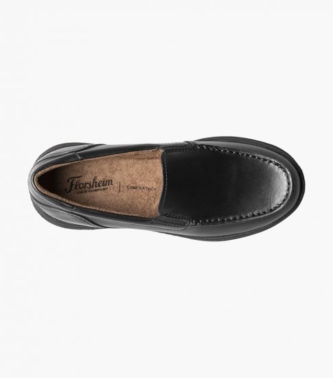 Florsheim Central Jr. Moc Toe Venetian Loafer - Black - Click Image to Close