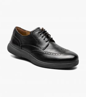 Florsheim Men's Flair Work Steel Toe Wingtip Oxford - Black