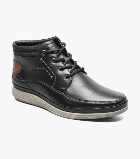 Florsheim Men's Saul Plain Toe Chukka Boot - Black - Click Image to Close