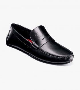 Florsheim Men's Egan Moc Toe Penny Loafer - Black