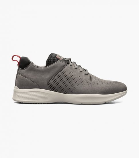 Florsheim Men's Studio Perf Toe Lace Up Sneaker - Gray - Click Image to Close