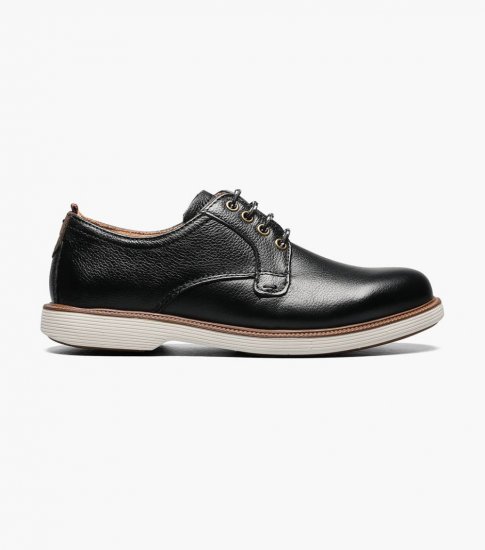 Florsheim Supacush Jr. Boys Plain Toe Oxford - Black - Click Image to Close