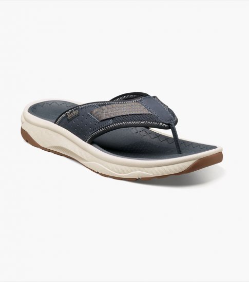 Florsheim Men's Tread Lite Thong Sandal - Navy - Click Image to Close