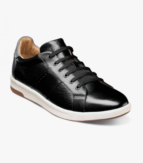 Florsheim Men's Crossover Lace To Toe Sneaker - Black - Click Image to Close