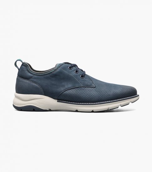 Florsheim Men's Frenzi Perf Toe Oxford - Navy Nubuck - Click Image to Close