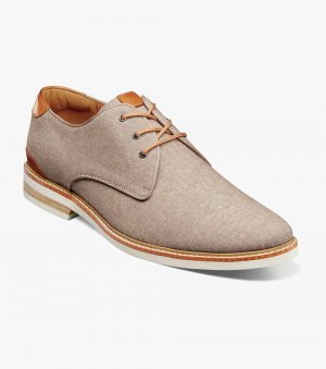 Florsheim Men's Highland Canvas Plain Toe Oxford - Sand