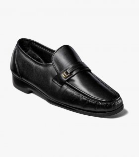 Florsheim Men's Riva Moc Toe Bit Loafer - Black