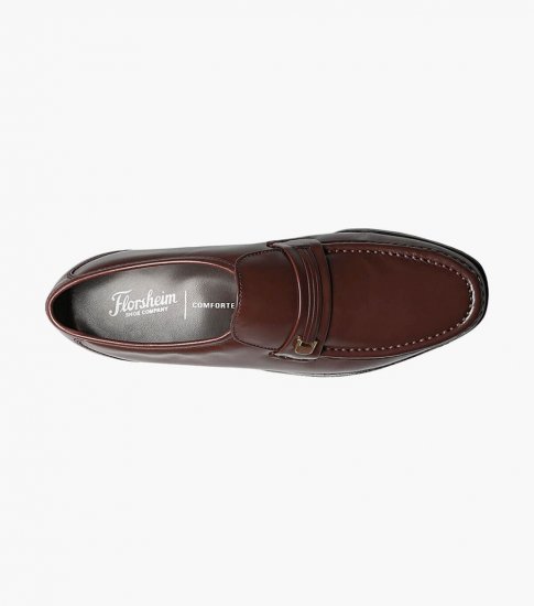 Florsheim Men's Riva Moc Toe Bit Loafer - Cognac - Click Image to Close