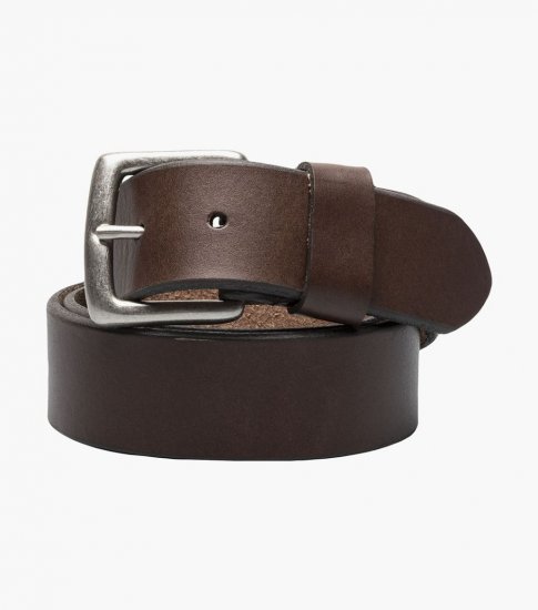 Florsheim Berra Genuine Leather Belt - Brown - Click Image to Close