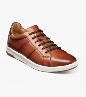 Florsheim Men's Crossover Lace To Toe Sneaker - Cognac