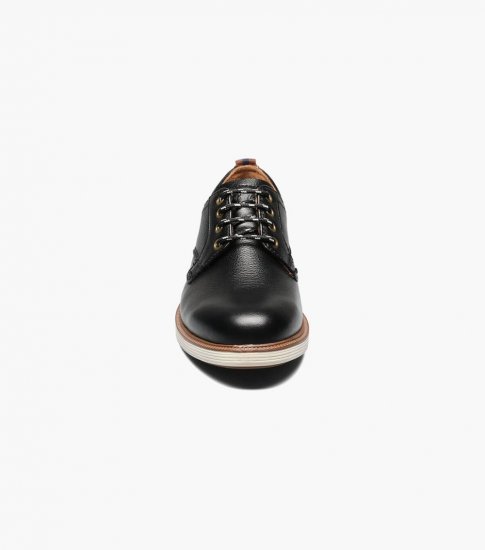 Florsheim Supacush Jr. Boys Plain Toe Oxford - Black - Click Image to Close