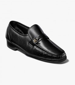 Florsheim Men's Riva Moc Toe Bit Loafer - Black Florsheim Men's Riva Moc Toe Bit Loafer - Black