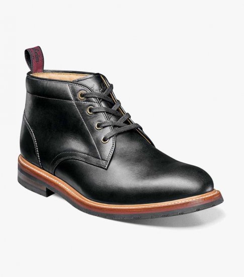 Florsheim Men's Foundry Plain Toe Chukka Boot - Black - Click Image to Close