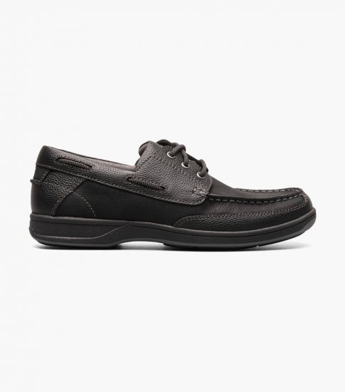 Florsheim Men's Lakeside Moc Toe Oxford - Black - Click Image to Close