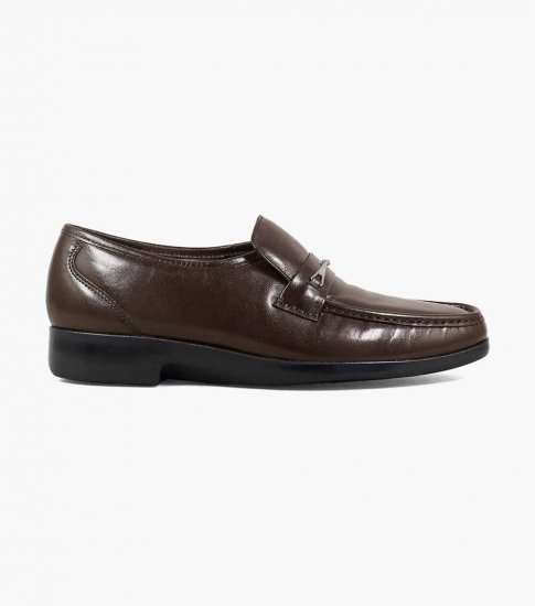 Florsheim Men's Rovito Moc Toe Bit Loafer - Brown - Click Image to Close