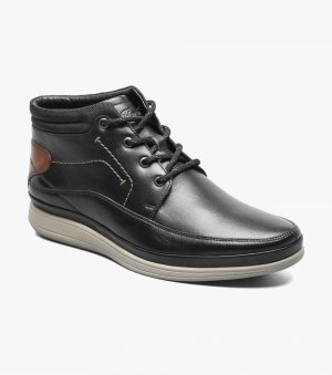 Florsheim Men's Saul Plain Toe Chukka Boot - Black