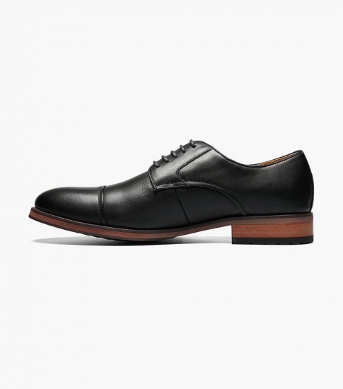 Florsheim Men's Blaze Cap Toe Oxford - Black - Click Image to Close