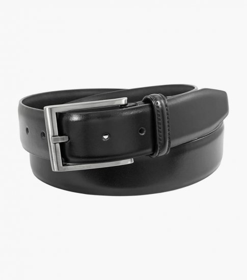 Florsheim Carmine XL Genuine Leather Belt - Black - Click Image to Close