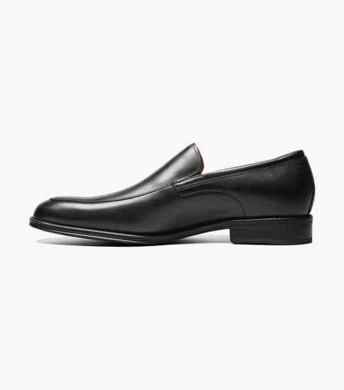 Florsheim Men's Amelio Moc Toe Venetian Slip On - Black - Click Image to Close