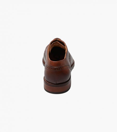 Florsheim Men's Salerno Wingtip Oxford - Cognac - Click Image to Close