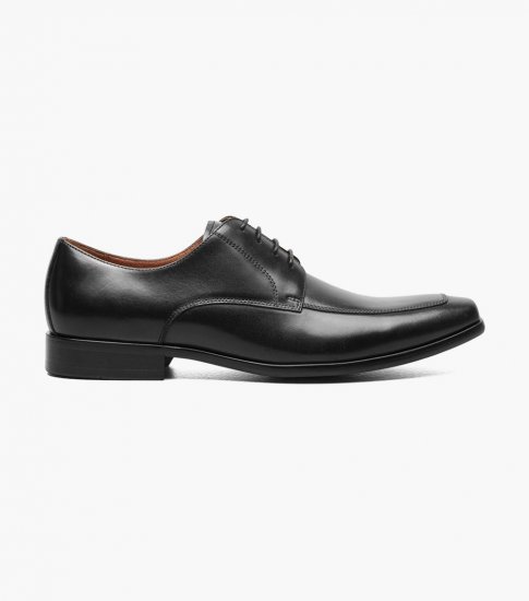 Florsheim Men's Postino Moc Toe Oxford - Black Smooth - Click Image to Close