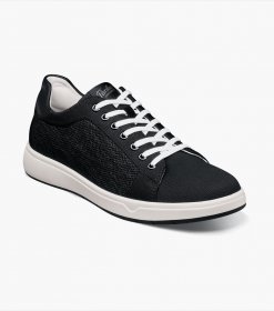 Florsheim Men's Heist Knit Lace to Toe Sneaker - Black Florsheim Men's Heist Knit Lace to Toe Sneaker - Black