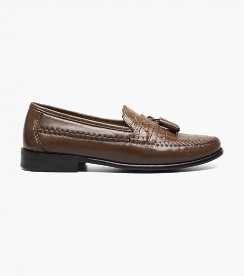 Florsheim Men's Pisa Moc Toe Tassel Loafer - Cognac - Click Image to Close