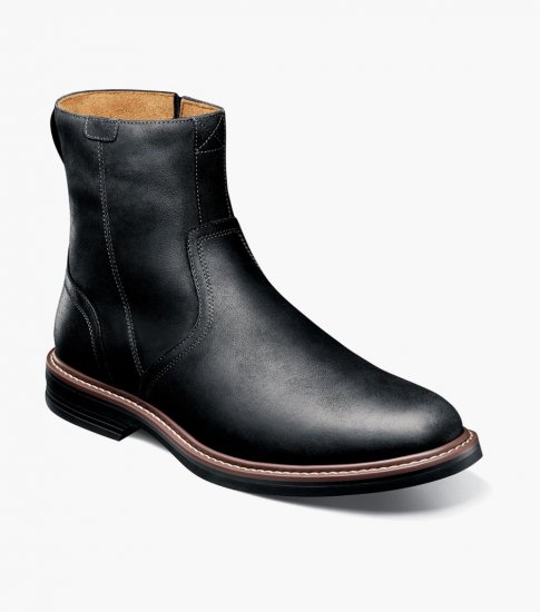 Florsheim Men's Norwalk Plain Toe Side Zip Boot - Black CH - Click Image to Close