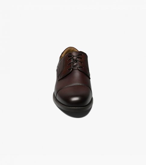 Florsheim Men's Midtown Cap Toe Oxford - Brown - Click Image to Close