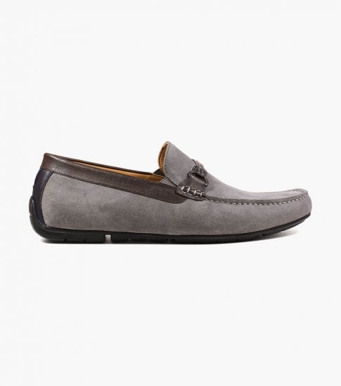 Florsheim Men's Dubino Moc Toe Bit Loafer - Gray Multi - Click Image to Close