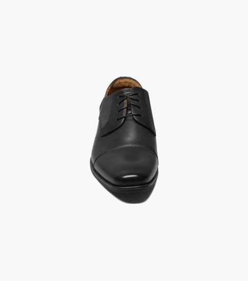 Florsheim Men's Jackson Cap Toe Oxford - Black - Click Image to Close