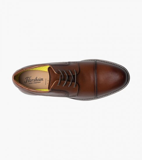 Florsheim Men's Midtown Cap Toe Oxford - Cognac - Click Image to Close